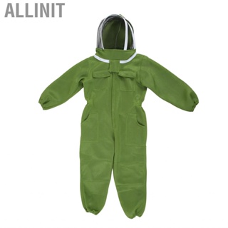 Allinit Beekeeping Suit Professional Breathable Full Body Beekeeper with Round Veil Hat One Piece