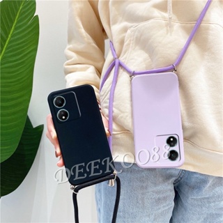 พร้อมส่ง เคสโทรศัพท์มือถือ ซิลิโคนนิ่ม พร้อมสายคล้องคอ สําหรับ Honor X6a X5 Plus 90 Lite Pro 5G 4G X5+ HonorX6a HonorX5 2023