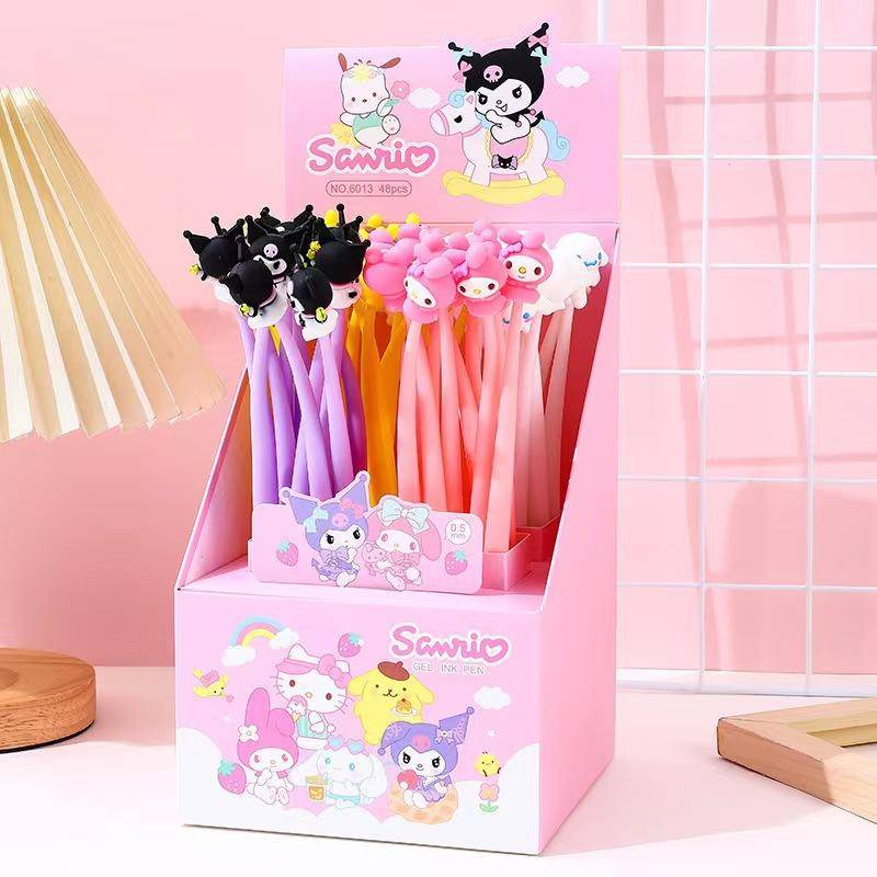 ปากกา-sanrio-cinnamoroll-mymelody-kuromi-pom-pom-purin-0-5-มม-สีดํา-สําหรับนักเรียน-สํานักงาน-ของขวัญ-4-ชิ้น-ต่อชุด