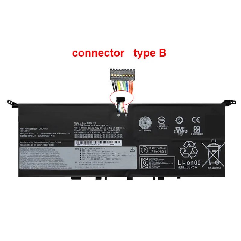 Batterie 42Wh L17C4PE1 L17M4PE1 Pour Lenovo IdeaPad 730S Yoga S730 - Remplacement Haute Capacité