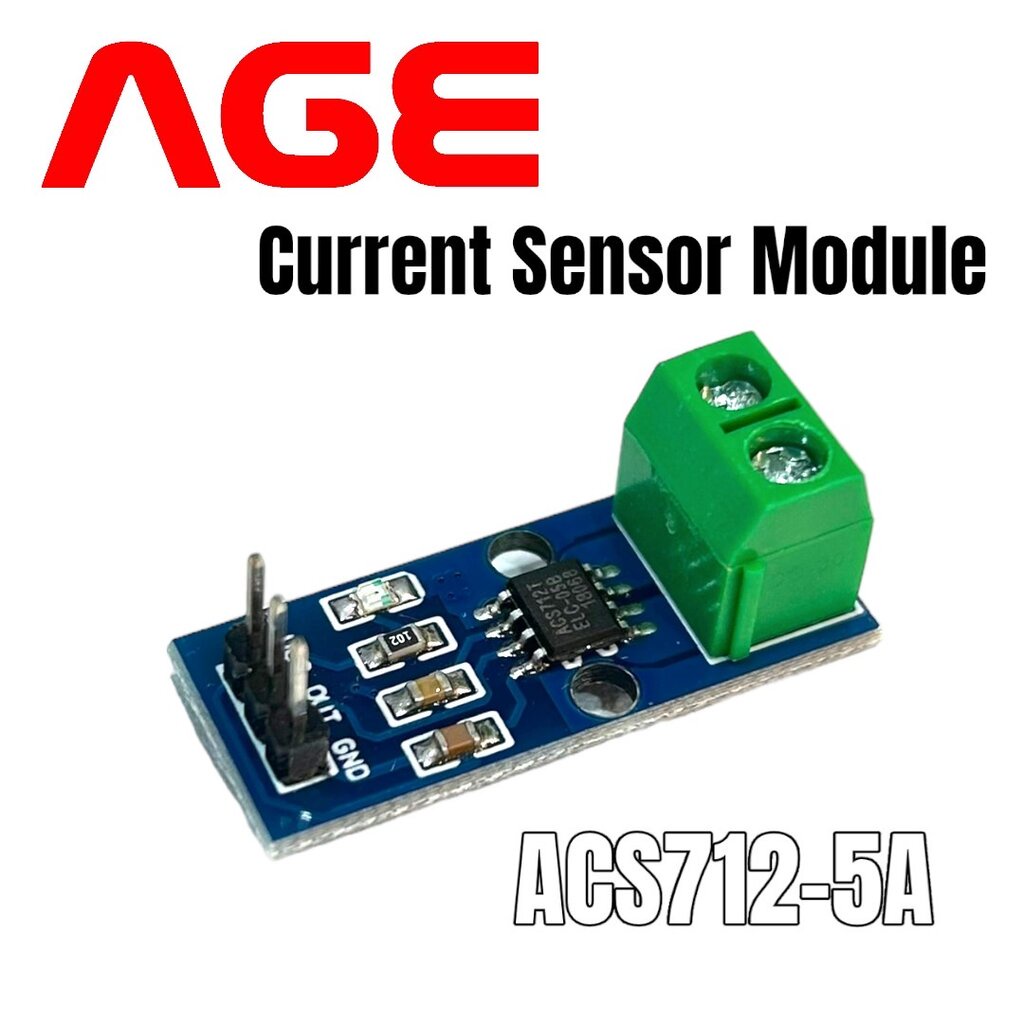 ACS712-5A Current Sensor Module โมดูลวัดกระแสไฟฟ้าขนาด 5 แอมป์ | Shopee ...