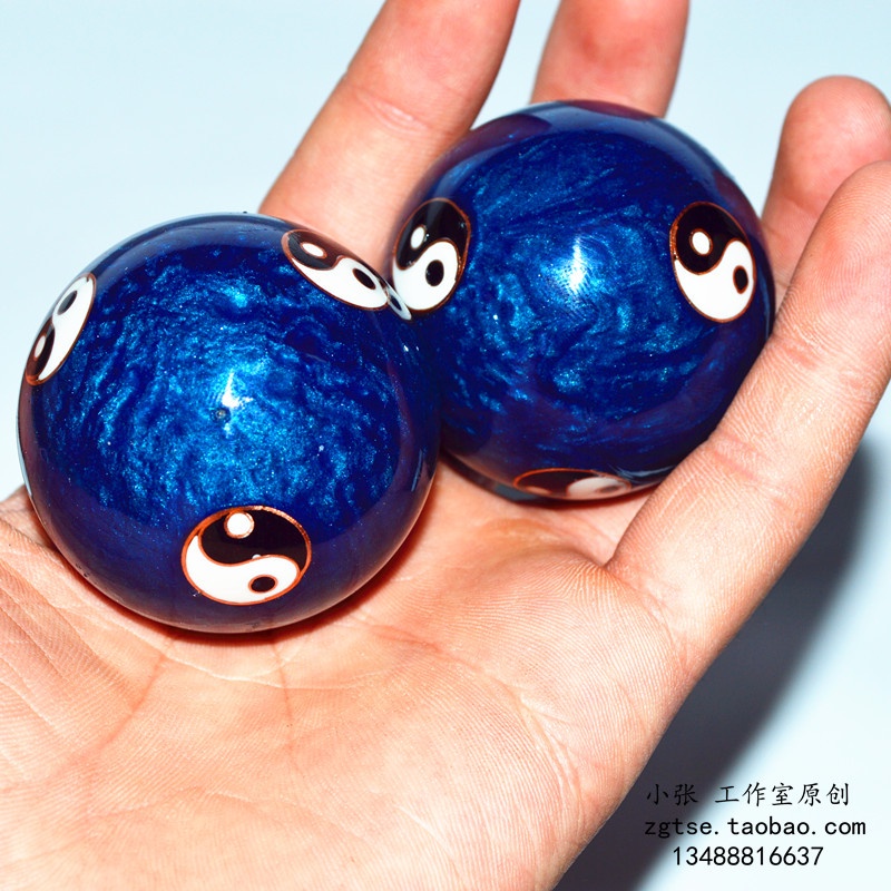 Baoding Iron Ball Elderly Health Care Handball Cloisonne Craft Hollow