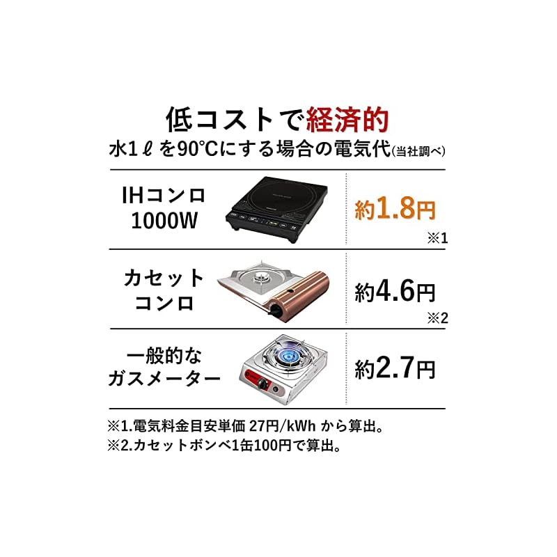 [Yamazen] Induction stove, IH cooking heater, tabletop, small size ...