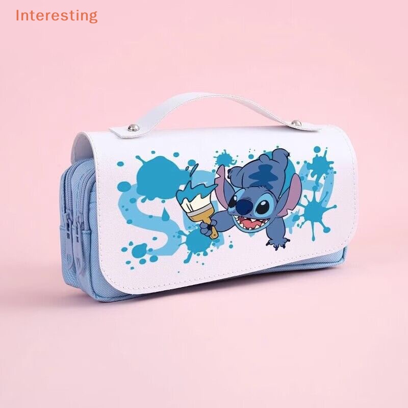 interesting-กระเป๋าดินสอ-ลายการ์ตูนดิสนีย์-stitch-3-ชั้น-มีซิป-กันน้ํา-จุของได้เยอะ-แบบพกพา-สําหรับนักเรียน