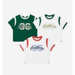 ใหม่ เสื้อยืดลําลอง แขนสั้น คอกลม ทรงหลวม บล็อกสี แฟชั่นฤดูร้อน สําหรับสตรี เหมาะกับการเล่นกอล์ฟ BO3Y
