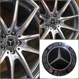 ฝาครอบดุมล้อ BENZ เบนซ์ ช่อมะกอก 75mm. ราคาต่อ 4 ชิ้น สีดำ* ส่งจาก กทม *