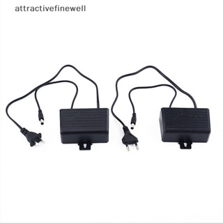 [attractivefinewell] อะแดปเตอร์ชาร์จกล้องวงจรปิด 12V 2A ปลั๊ก EU US กันน้ํา สําหรับกลางแจ้ง