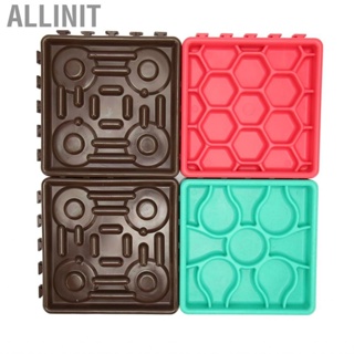 Allinit 4Pcs Pet Slow  Mats and Trays Anxiety Relief Dog Lick Pad Mat with Suction Cups for Dogs Cats
