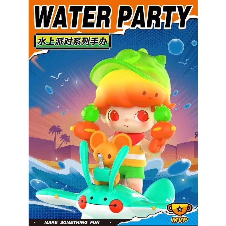 beixiju-ของแท้-ฟิกเกอร์-popmart-popmart-water-party-series-mystery-box-dimoo-skullpanda