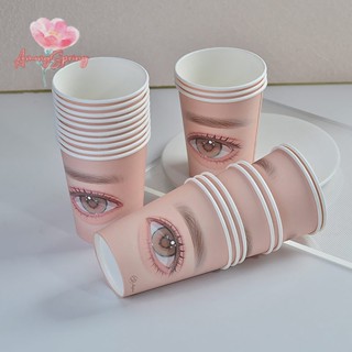 Amongspring&gt; ถ้วยกระดาษ แบบใช้แล้วทิ้ง สําหรับฝึกต่อขนตา 20 ชิ้น