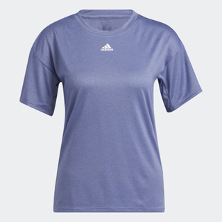 adidas เทรนนิง เสื้อยืดเทรนนิง 3-Stripes AEROREADY ผู้หญิง สีม่วง H51187