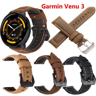 สายนาฬิกาข้อมือหนังแท้ ปลดเร็ว 22 มม. อุปกรณ์เสริม สําหรับ Garmin Venu 3