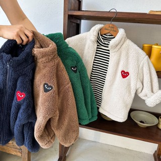 เสื้อโค้ทกันหนาว ผ้าขนสัตว์ คอปกตั้ง แต่งซิปสั้น สไตล์ญี่ปุ่น แฟชั่นฤดูใบไม้ร่วง และฤดูหนาว สําหรับเด็กผู้ชาย และเด็กผู้หญิง 2023