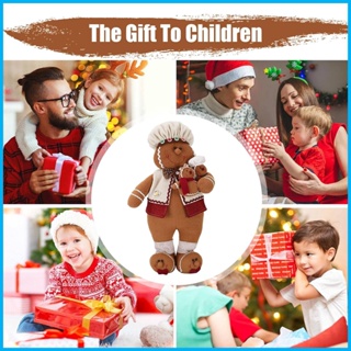 หมอนตุ๊กตายัดไส้ รูปมนุษย์ขนมปังขิง คริสต์มาส ขนาดใหญ่ 21 นิ้ว