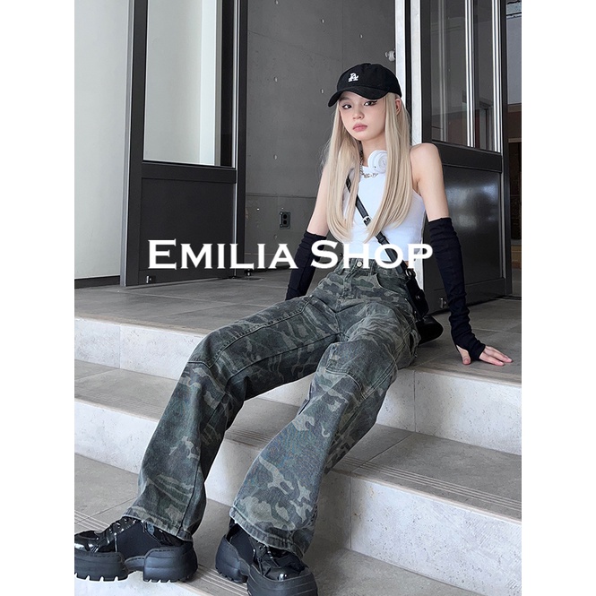 emilia-shop-กางเกงขายาว-กางเกงคาร์โก้ผู้หญิง-คาร์โก้-กางเกง-fashion-ดูสวยงาม-ง่ายๆ-high-quality-a20m00e37z230912