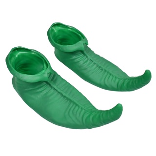 รองเท้าหนัง รูปตัวตลกตลก สีเขียว เหมาะกับเทศกาลฮาโลวีน สําหรับการแสดงบนเวที