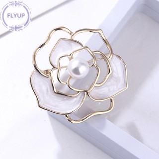 Flyup Camellia เข็มกลัดมุกกลวง เครื่องประดับ ของขวัญ สําหรับผู้หญิง ปาร์ตี้ TH