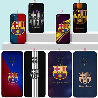 เคสโทรศัพท์มือถือนิ่ม ลายการ์ตูนโลโก้ Barcelona สีดํา สําหรับ Redmi 10C 10A 9C Note 10 11 s 4g H6