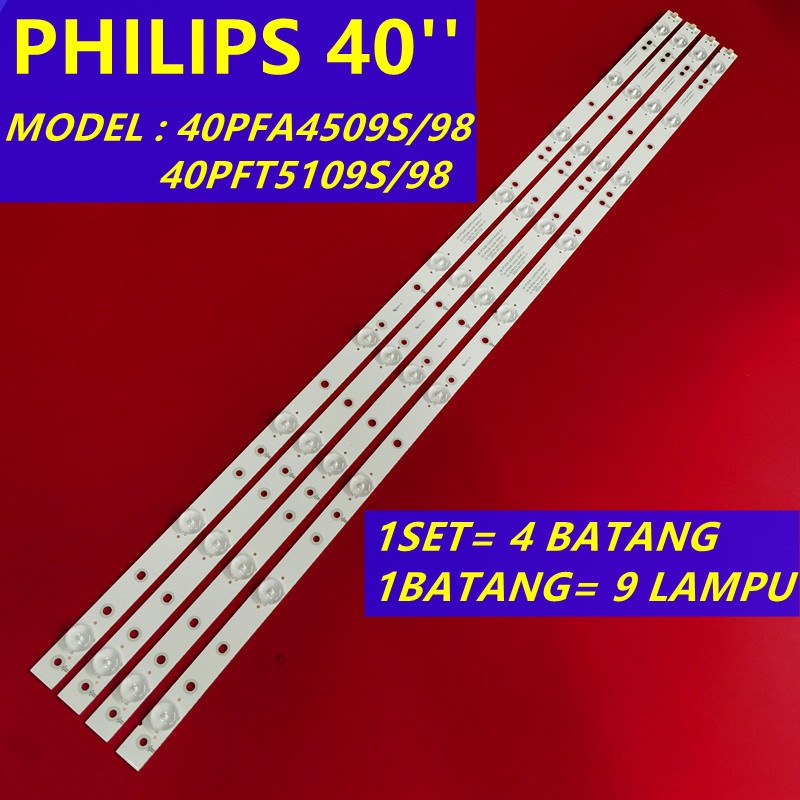 ใหม่ 40 หลอดไฟ LED TV 40pfa4509s 98 40pft5109s 98 40pfa4509 40pft5109 4 ...