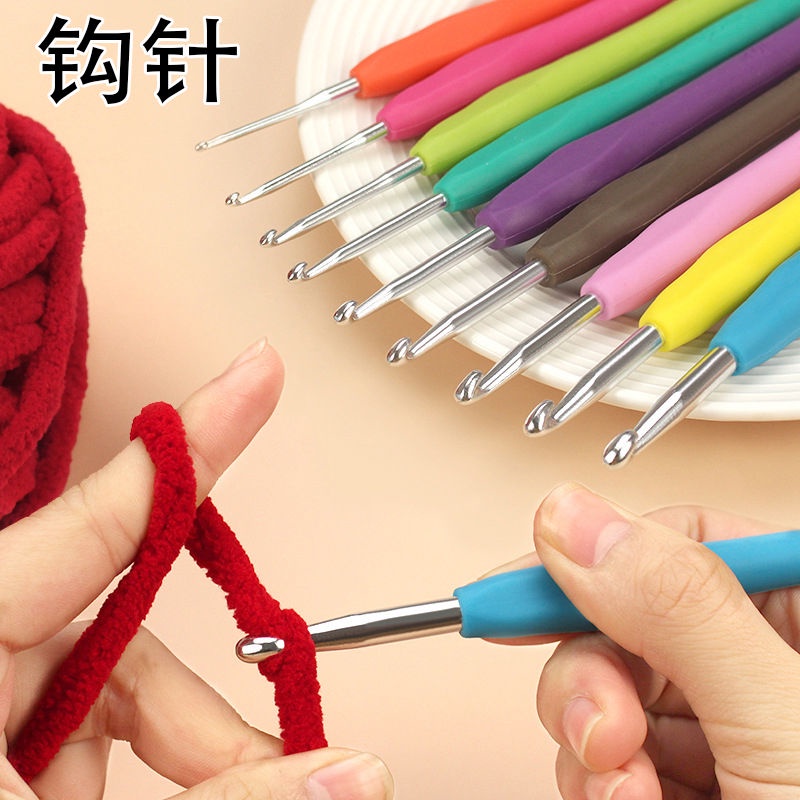 8PCS Interchangeable Head Aluminum Crochet Hook Kniting Needle DIY