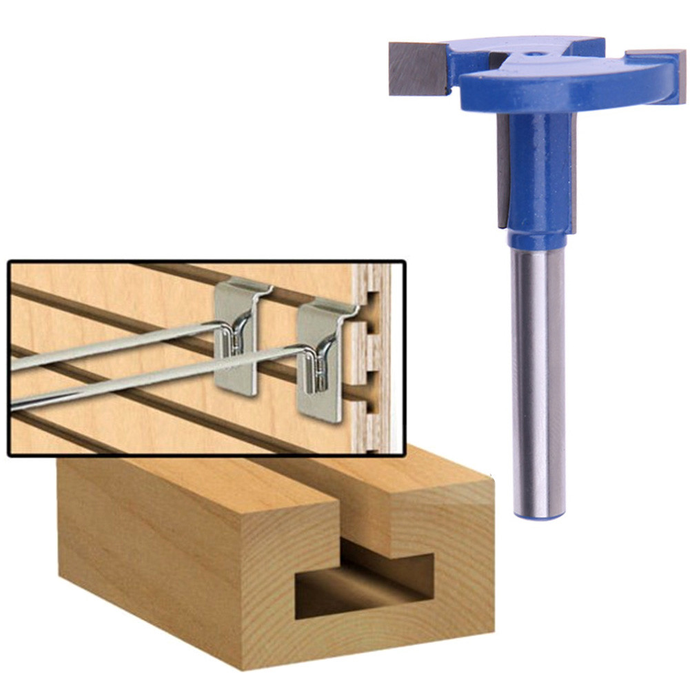 1 ชิ้น Shank ตรง T-Track T-Slot Router Bits งานไม้เครื่องมือตัด ...