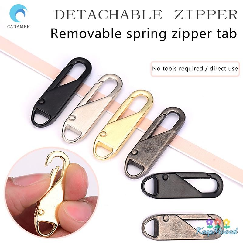 Keepmoving 5pcs Universal Zipper Puller ที่ถอดออกได้โลหะซิปหัว Slider ...