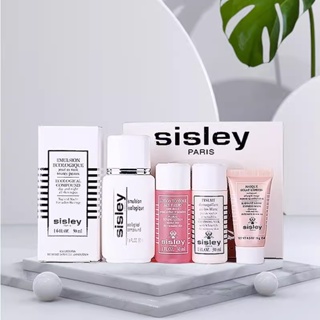 Sisley ชุดผลิตภัณฑ์ดูแลผิว ครีมทําความสะอาดผิวหน้า 50 มล. คลีนเซอร์ 30 มล. น้ําแต่งหน้า 30 มล. มาส์กหน้า 15 มล. 4 ชิ้น