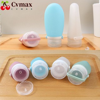Cvmax ขวดบีบซอสเครื่องปรุง ซิลิโคน ทรงวงรี 60 มล. 4 ชิ้น พร้อมแปรงทําความสะอาด 2 ชิ้น