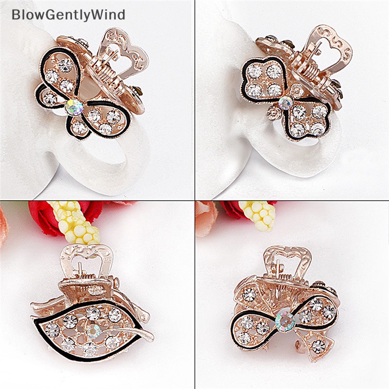 blowgentlywind-กิ๊บติดผม-รูปผีเสื้อ-ประดับคริสตัล-พลอยเทียม-ขนาดเล็ก