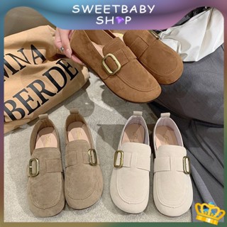 Sweetbaby💋ส่งเร็ว🚚รองเท้าพื้นนิ่ม ส้นแบน สไตล์เรโทร แฟชั่นฤดูใบไม้ร่วง สําหรับนักเรียนหญิง 2023