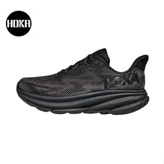 HOKA ONE ONE Clifton 9 Wide black Sports shoes ของแท้ 100 %  Running shoes style