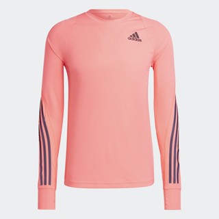 adidas วิ่ง เสื้อยืดแขนยาว Run Icon Full Reflective 3-Stripes ผู้ชาย สีแดง HE2467