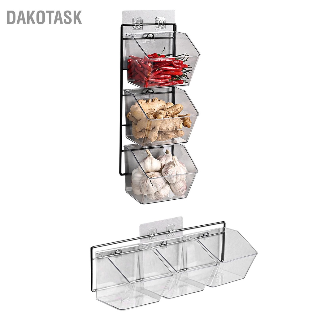 dakotask-กล่องเก็บของติดผนัง-3-ชั้นแขวนผนังกล่องเก็บของในครัวสำหรับกระเทียมขิงหัวหอม