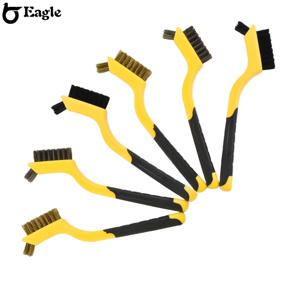 ⭐NEW ⭐Reliable 6pcs Stainless Steel Brass Wire Brush Set for Rust Removal and Cleaning Shopee
