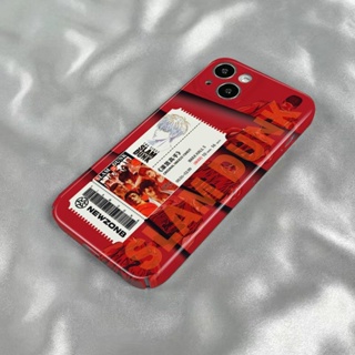 เคสโทรศัพท์มือถือ ฟิล์มกันรอยหน้าจอ ลายสแลมดังก์ สีแดง สําหรับ Apple Iphone 15 14 13pro 12 11xsmax xr 7 8p WYSE