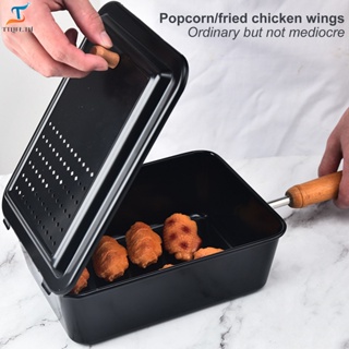 Tl Popcorn Popper - เครื่องทําป๊อปคอร์น แบบเก่าแก่ เคลือบสารกันติด และด้ามจับขยาย