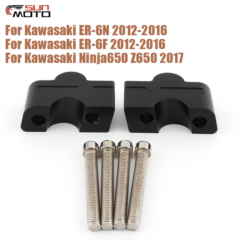 Er6f ER6N Handlebar Risers ความสูง 30 มม.บาร์สําหรับ Kawasaki ER6N ER