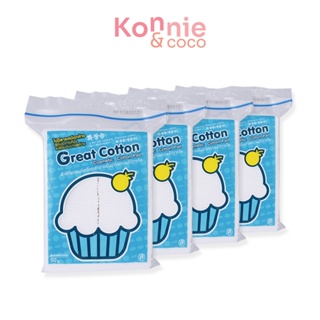 Great Cotton Cosmetic Cotton Pad [50g x 4pcs].