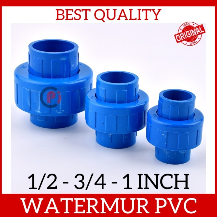 Watermur Watermor Plain ไม่มีด้าย PVC 1/2 3/4 1 นิ้ววาล์วน้ํา Mur ...