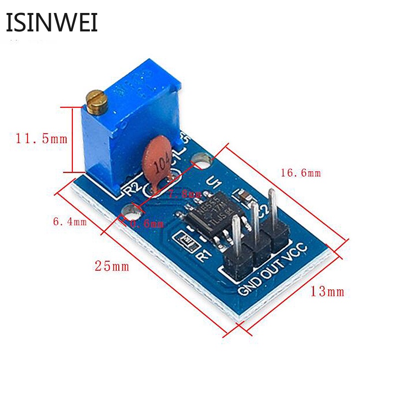 Ne555 โมดูลเครื่องกําเนิดสัญญาณคลื่นความถี่ 5V-12V ปรับได้ สําหรับ ...