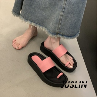 JUSLIN   รองเท้าแตะผู้หญิง ส้นแบน ใส่สบาย สไตล์เกาหลี รองเท้าแฟชั่น 2023 ใหม่  สวยงาม คุณภาพสูง ทันสมัย สวย B98G1PB 37Z230910