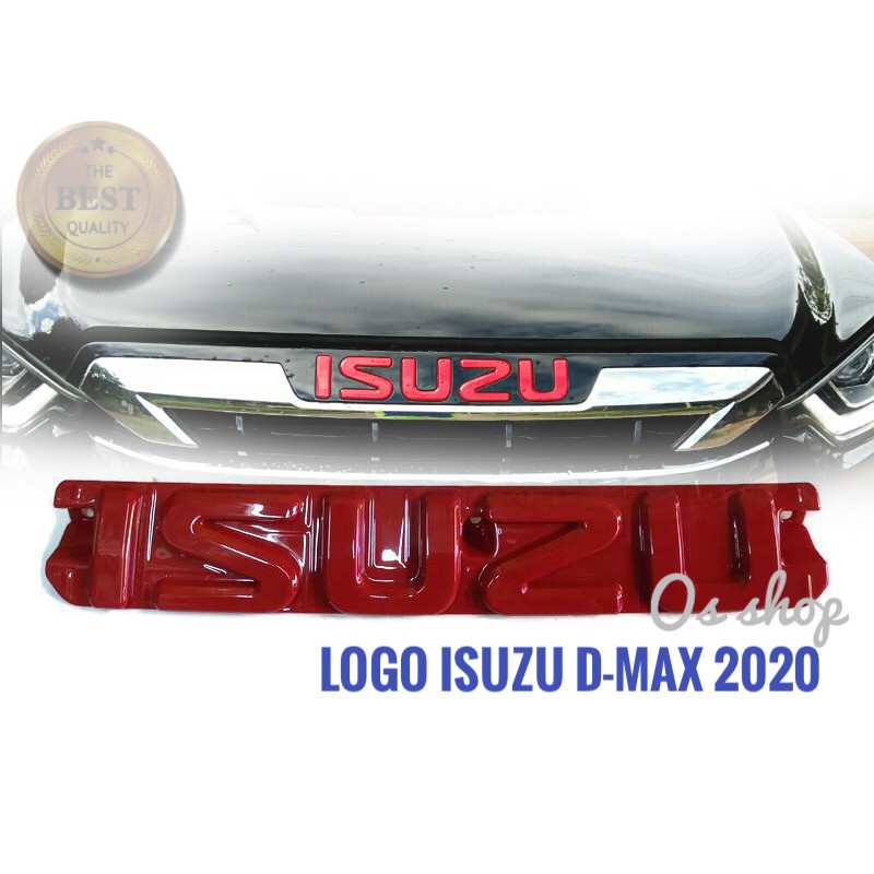 ป้ายโลโก้-logo-กระจังหน้า-หน้ากระจัง-dmax-2020-2021-2022-โลโก้-isuzu-สีแดง-ตัวถอดเปลี่ยน-ราคาต่อ-1-ชิ้น-ส่งไว