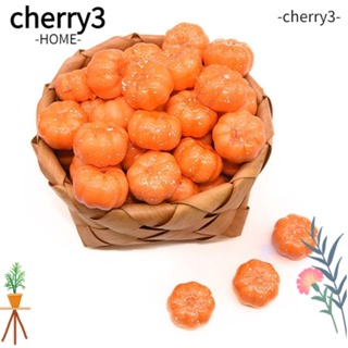 Cherry3 ฟักทองจําลอง อุปกรณ์ประกอบฉาก สําหรับตกแต่งบ้าน ปาร์ตี้ฮาโลวีน 50 ชิ้น