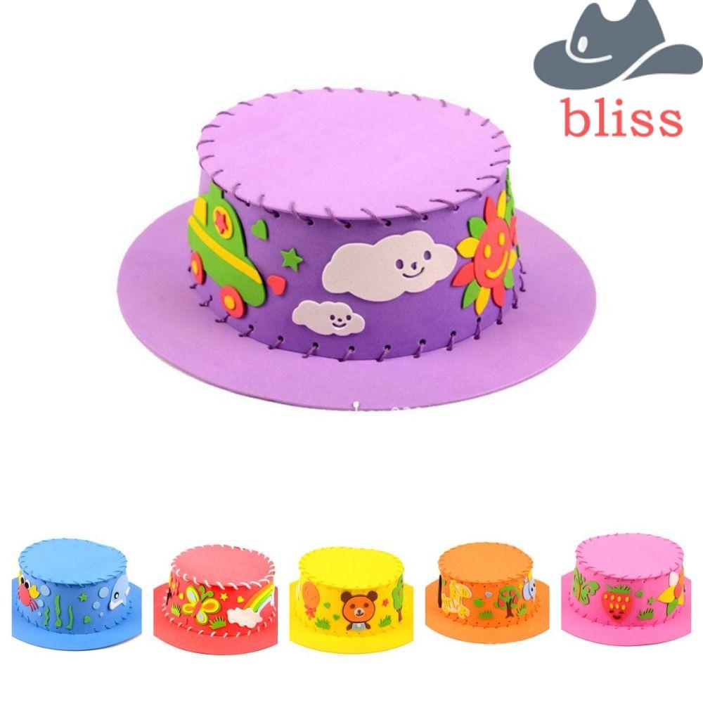 bliss-หมวกถัก-แฮนด์เมด-ลายการ์ตูนสัตว์-ดอกไม้-3d-diy-สําหรับเด็ก