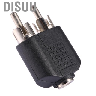 Disuu 3.5mm Female Stereo Jack To Dual 2 Phono Male F/M Splitter Adapter Conver