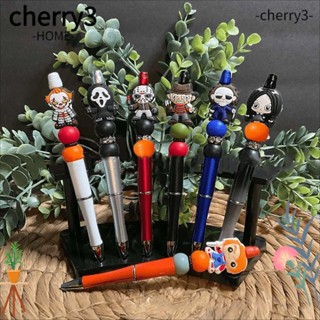 Cherry3 ปากกาลูกลื่น แบบพลาสติก ซิลิโคน ลายการ์ตูนสยองขวัญ สําหรับงานเทศกาล