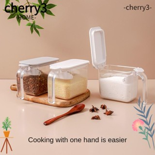 Cherry3 กล่องใส่เครื่องปรุง น้ําตาล เกลือ เครื่องเทศ สําหรับห้องครัว