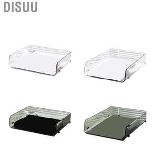 Disuu File Document Sorter  Bottom Snap Design One Layer Strong Bearing  Stackable A4 Paper Storage Box Plastic for Study