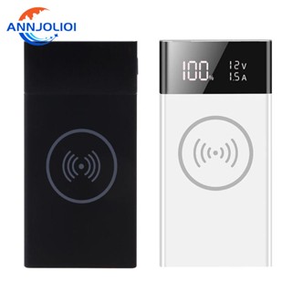 Ann กล่องชาร์จแบตเตอรี่ไร้สาย 18650 QC3 0 USB Type C PD 6 ชิ้น สําหรับโทรศัพท์มือถือ แท็บเล็ต DIY