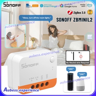 Sonoff Zbmini-l2 Mini 2 Way Zigbee 3.0 Switch No Neutral Wire ทำงานร่วมกับ Alexa และ Google ผู้เชี่ยวชาญ